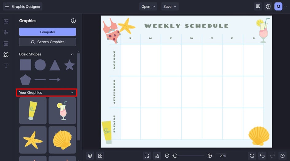 add graphics from library