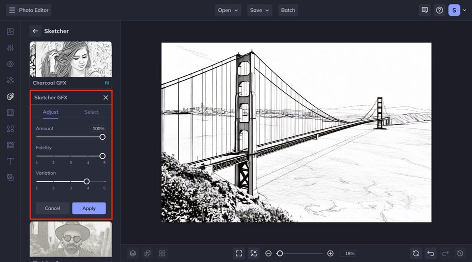 customize sketcher effect